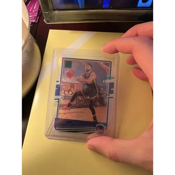 2020-21 Clearly Donruss Stephen Curry Green Holo #18/25 Warriors